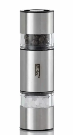 AdHoc Doppelmühle Pfeffer&Salz silberfarben
