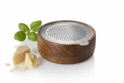 AdHoc Feinreibe mit Auffangbehälter braunsilberfarben