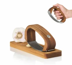 AdHoc Knoblauchpresse braunsilberfarben
