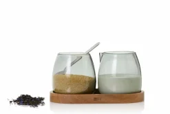 AdHoc Milch- und Zucker Set 230ml graubraun