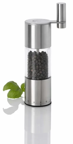 AdHoc Pfeffer-/Salzmühle silberfarbentransparent