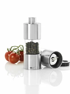 AdHoc Pfeffer-/Salzmühle silberfarbentransparent