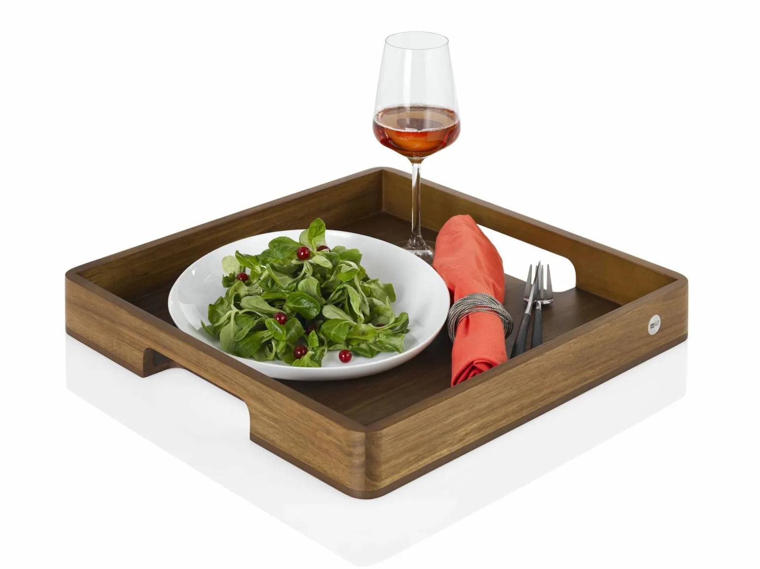 AdHoc Serviertablett 40x40cm braun