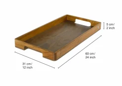 AdHoc Serviertablett 31x60cm braun