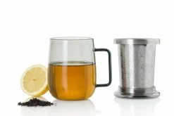 AdHoc Teeglas mit Teefilter 560ml grau