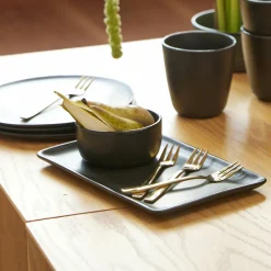 Aida Tecller eckig 23,5cm schwarz