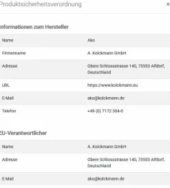 Ako Kolckmann Teppichunterlage weiß