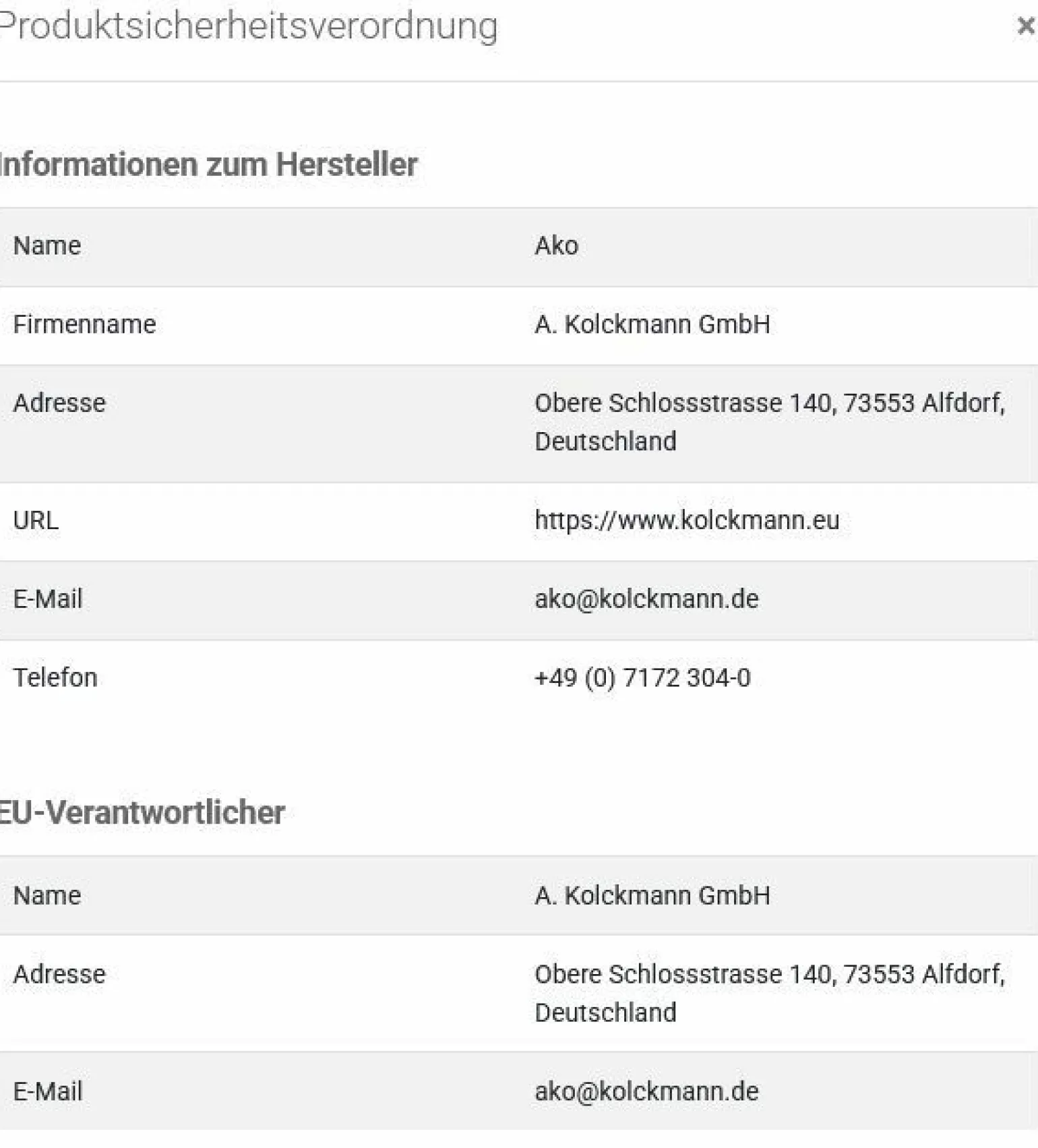 Ako Kolckmann Teppichunterlage weiß