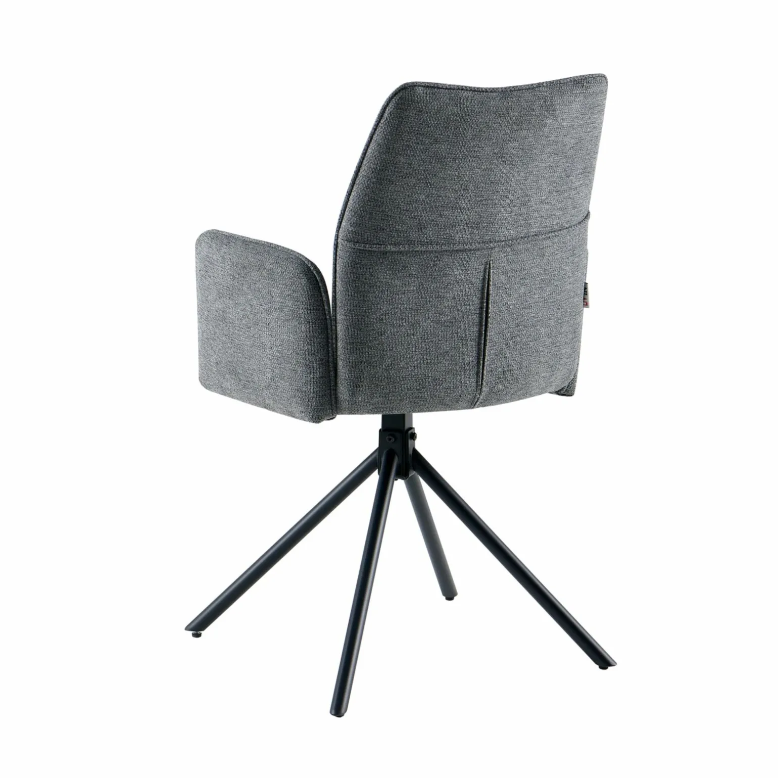 Armlehn-Polsterstuhl drehbar grau