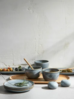 ASA Aperitifteller 2-geteilt 20cm blau