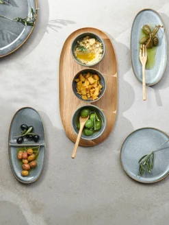 ASA Aperitifteller 2-geteilt 20cm blau