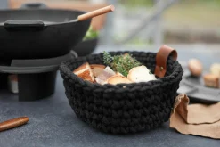 ASA Häkelkorb 20cm schwarz