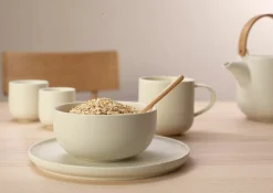 ASA Teekanne mit Holzgriff 600ml weiß