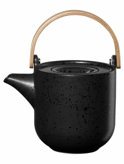 ASA Teekanne mit Holzgriff 600ml schwarz