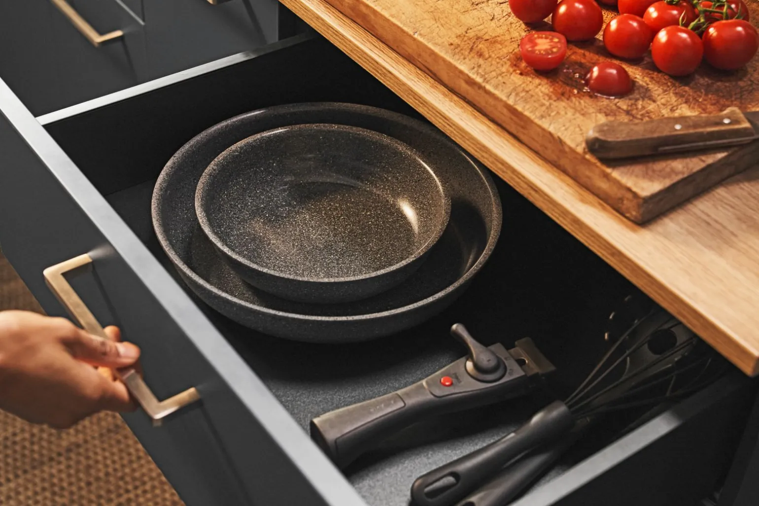 BALLARINI Bratpfannenset 3-tlg. schwarzgrau