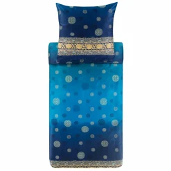 Bassetti Satin-Bettwäsche blau