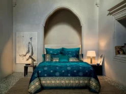 Bassetti Satin-Bettwäsche blau