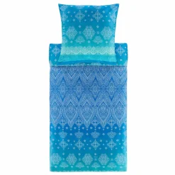 Bassetti Satin-Bettwäsche blau
