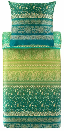 Bassetti Satin-Bettwäsche grün
