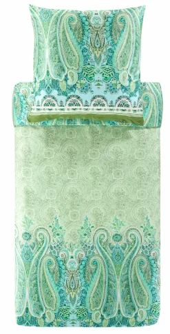 Bassetti Satin-Bettwäsche grün