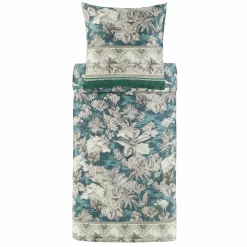 Bassetti Satin-Bettwäsche grün