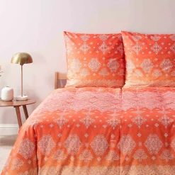 Bassetti Satin-Bettwäsche orange