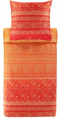 Bassetti Satin-Bettwäsche orange