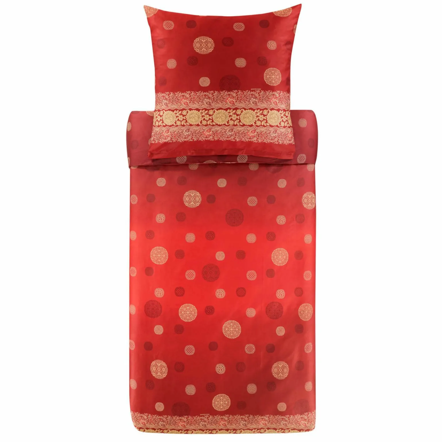 Bassetti Satin-Bettwäsche rot