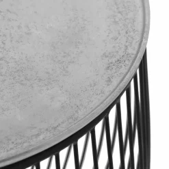 Beistelltisch schwarzsilberfarben