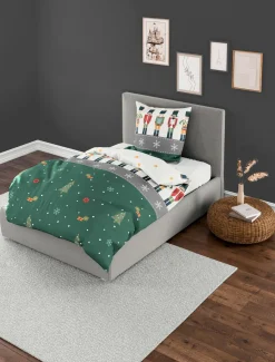 Bierbaum Biber-Bettwäsche grün