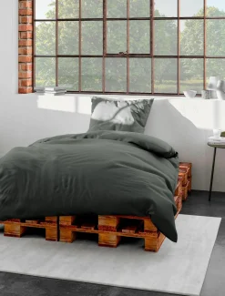 Bierbaum Biber-Bettwäsche schwarz