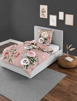 Bierbaum Mako-Satin-Bettwäsche pink