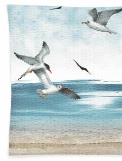 Bierbaum Seersucker-Bettwäsche blau