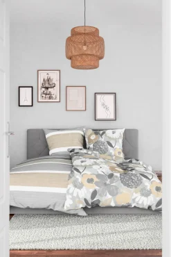 Bierbaum Seersucker-Bettwäsche braun