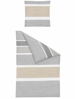 Bierbaum Seersucker-Bettwäsche braun