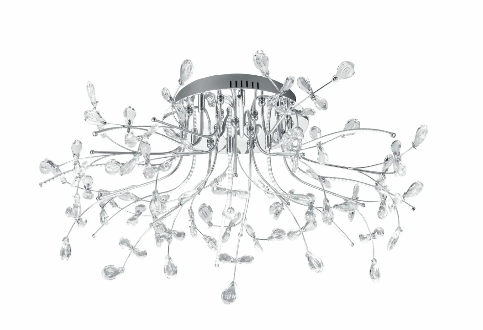 B-Leuchten LED-Deckenleuchte 8flg silberfarben