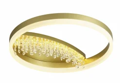 B-Leuchten LED-Deckenleuchte 1flg goldfarben