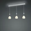 B-Leuchten LED-Pendelleuchte 3flg silberfarben