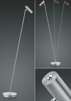 B-Leuchten LED-Stehleuchte 1flg silberfarben