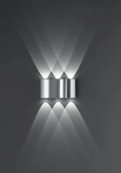 B-Leuchten LED-Wandleuchte 6flg silberfarben