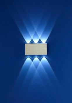 B-Leuchten LED-Wandleuchte 6flg grau