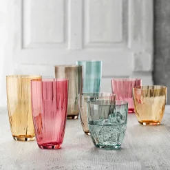 Bohemia Becher 260ml graupinkblauorange