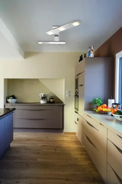 Bopp Leuchten LED-Deckenleuchte 6flg silberfarbenschwarz