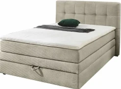 Boxspringbett beige