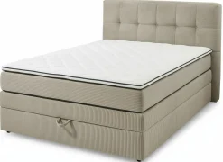 Boxspringbett beige