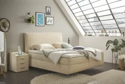 Boxspringbett beige