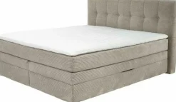 Boxspringbett beige
