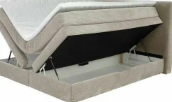 Boxspringbett beige