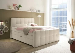 Boxspringbett beige