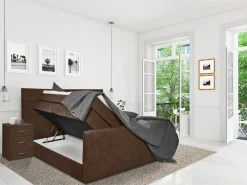 Boxspringbett braun